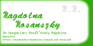 magdolna mosanszky business card